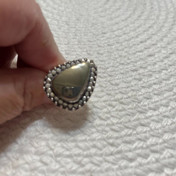 Beautiful APACHE PYRITE Handmade Sterling 925 Ring Size 8.75 #462D - Picture 2 of 3